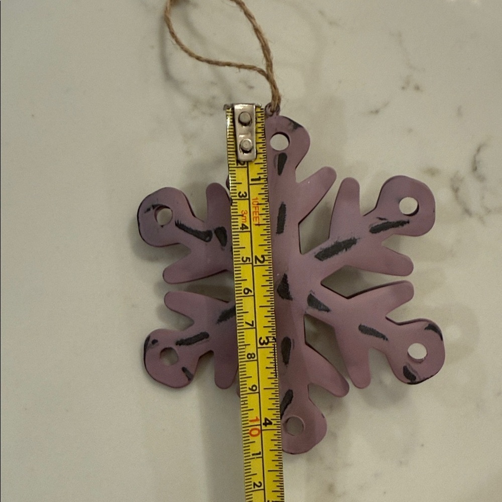 Purple Metal Snowflake Ornament - Picture 2 of 4